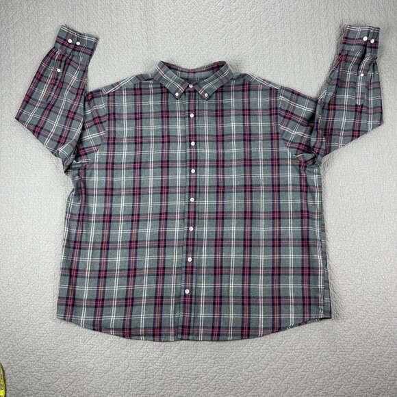 Oak Hill Other - Oak Hill Plaid Button Front Shirt 100% Cotton Size 1XL Soft Excellent Co